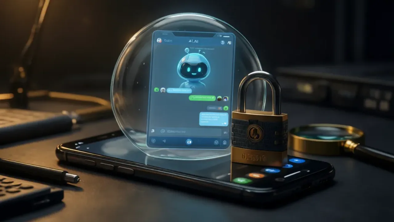 A companion chat behind a glass shield with a padlock — auditing Candy AI's safety